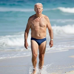 joe biden wearing a bikini at the beach,