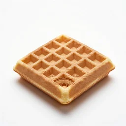 engraved waffle, professional product shot, isolated on a pure white background, centered, entire object in frame, sharp focus, soft studio lighting