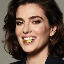 selma hayek with a mouth full of gold