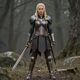 full length photograph of a real-life alexandra daddario as a valkyrie warrior,  Extremely detailed. 8k