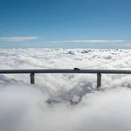 Bridge between clouds
