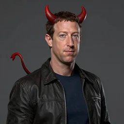 Photorealistic Mark Zuckerberg as the devil, Hyperdetailed, 108 Megapixels, Artstation Concept art