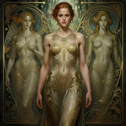 emma watson portrait of forest gog, cyberpunk, female, clear face, symetrical, masculine, full body, muscular, fantasy, intricate, elegant, highly detailed, digital painting, artstation, concept art, matte, sharp focus, illustration, art by artgerm and greg rutkowski and alphonse mucha