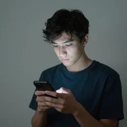 a youngs people mind is sucked in by her cell phone, fantasy style, 4 k, philosophical art