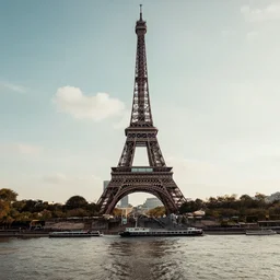 a cinematic photo of downtown paris, france