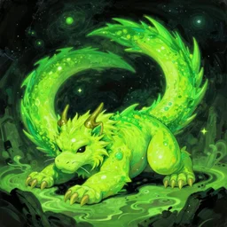 visible environment soon, the 8 k, neon green, luxury, dramatic lighting, old man fell cosmic dragon korgi, photorealistic digital painting
