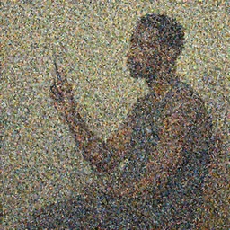 a black man reconciling his important dreams, impressive oil painting