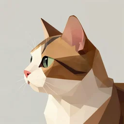 low polygon cat profile picture