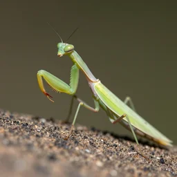 a praying mantis