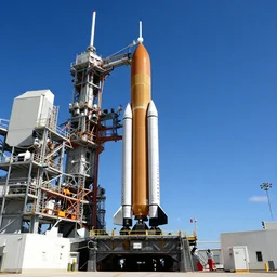 spacex starship rocket on the launch pad, ready for launch