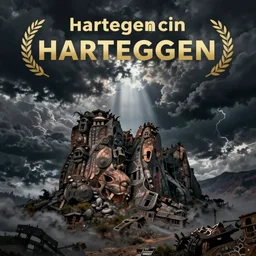 harteigen surrounded by dark clouds and spooky atmosphere