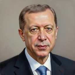 portrait of erdogan, realistic oil painting, detailed