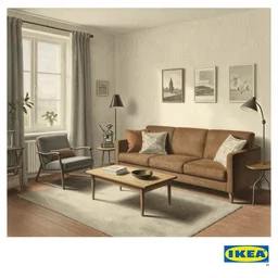 IKEA catalogue photo of a living room, by Gustave Doré