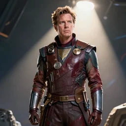 Bob Odenkirk as Star Lord from Guardians of the Galaxy, photorealistic, cinematic lighting,