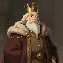 portrait of a medieval old king, artstation, cartoon, elegant, highly detailed, digital painting, concept art, smooth, sharp focus, illustration, art by studio ghibli, makoto shinkai, don bluth, fujita goro, jean giraud, atey ghailan, akihiko yoshida, tom whalen, anton fadeev, 8 k