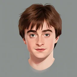 a pot with daniel radcliffe as harry potter face, digital illustration, in the style of greg rutkowski