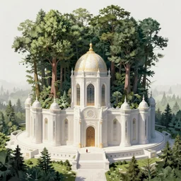 fantasy, with a forest inside an incredible palace Peter Mohrbacher matte painting artstation