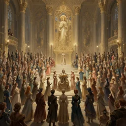 a room filled with 1 0 0 0 different people from everywhere ever, deep focus, d & d, fantasy, intricate, elegant, highly detailed, digital painting, artstation, concept art, matte, sharp focus, illustration, hearthstone, art by artgerm and greg rutkowski and alphonse mucha