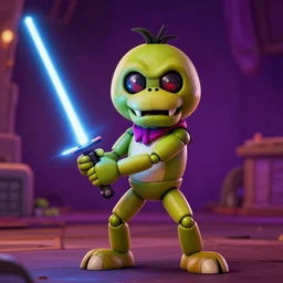 fnaf freddy holding a lightsaber
