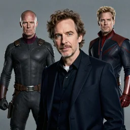 studio portrait of ai professor by rembrandt, avantgarde photo portrait of ai artist by wayne barlowe, marvel movie still frame of mr sinister, mcu nathaniel essex mr sinister