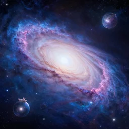 celestial epic vibrant cinematic fantasy space image of a sparkling ethereal oceanic silky cosmic universe with a galaxy cat, celestial cosmos, nasa photos, artstation