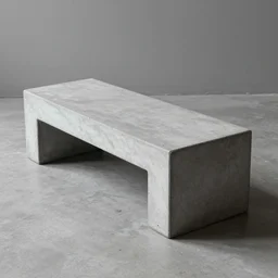 concrete bench, minimal