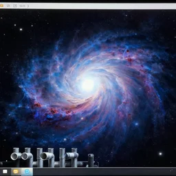 the windows 9 8 3 d pipes screen saver in space, scifi, futuristic, galaxy, nebula, raytracing, dreamy, blue cyborg eyes, sharp focus, cinematic lighting, highly detailed, artstation, divine, by gauthier leblanc, kazuya takahashi, huifeng huang