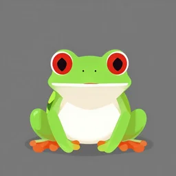 emoji of a red - eyed tree frog, minimalism, emoji