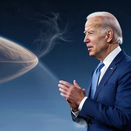 curvature of space - time in the wind, fine details joe biden talking to satan. night setting. realistic shaded lighting poster by, john singer sargent, jc leyendecker, jeremy lipkin and michael garmash, rob rey and kentaro miura style, trending on art station