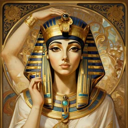 photography of sensual cleopatra with hands - up, deep focus, intricate, elegant, highly detailed, digital painting, artstation, concept art, matte, sharp focus, illustration, art by artgerm and greg rutkowski and alphonse mucha and gil elvgren