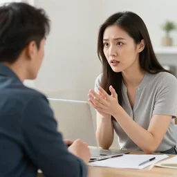 a woman criticizing a man for being egocentric
