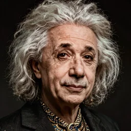 female einstein portrait