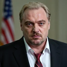 Alexander Lukashenko as the American Psycho, staring psychopathically, sweating hard, cinematic still