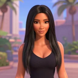 kim kardashian as seen in pixar animated movie 4k render octane