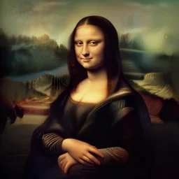 mona lisa, vaporwave