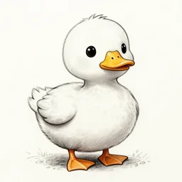 cute duck detailed micron drawing by stephen gammell