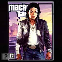 Michael Jackson on GTA V cover art
