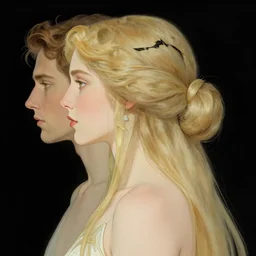 side profile portrait, imogen poots paladin, by eve ventrue, michael carson, andreas rochas, john watkiss, casey weldon, artgerm. art nouveau. tarot card by mucha. gloomhaven. swirly intricate linework background. gaudy colors, sharp edges. ultra clear detailed. 8 k. elegant. octane render