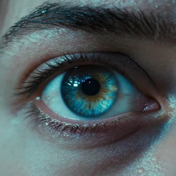 the eye, water caustics, film still from the movie directed by denis villeneuve and david cronenberg with art direction by h. r. giger and tim white