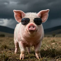 pig in sunglasses