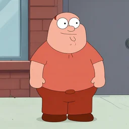 peter griffin on sidewalk