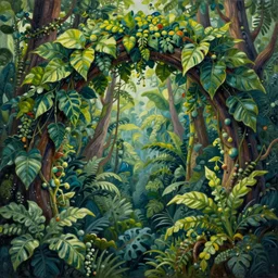 arch of leaves, cloud forest, intricate oil painting by greg rutkowski, trending on artstation