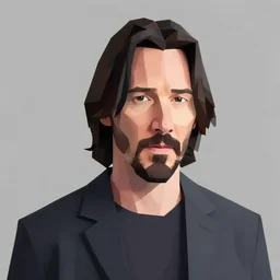 low poly keanu reeves
