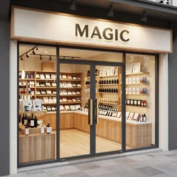 Magic store, realistic