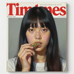 1 9 9 7 high times magazine kali uchis portrait painting, marijuana, by sachin teng