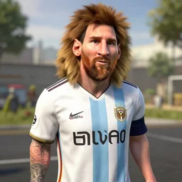 a screenshot of lionel messi in the video game half life alyx. 3 d rendering. unreal engine. amazing likeness. very detailed. cartoon caricature