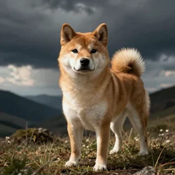 shiba inu, by artgerm
