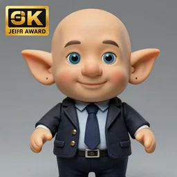 Jeff Bezos as a troll doll, studio photo, award-winning, detailed, 4k