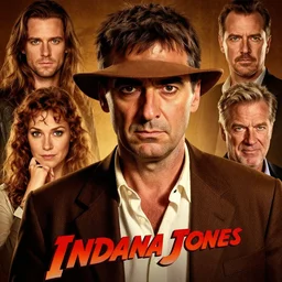 rowan atkinson as indiana jones, suave looking, fine details, realistic shaded lighting poster by greg rutkowski, magali villeneuve, artgerm, jeremy lipkin and michael garmash and rob rey