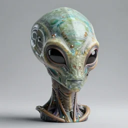 an extremely high quality hd, a computer generated image of an alien head, a computer rendering by senior character artist, featured on zbrush central, afrofuturism, zbrush, polycount, prerendered graphics, 8 k, ultra realistic, very realistic